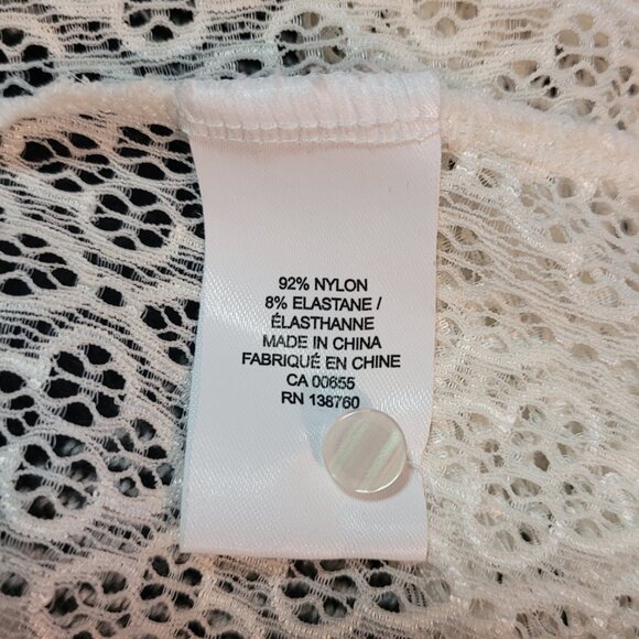 S | RW&CO. | Sheer Lace Ruffle Cuff Blouse - Picture 5 of 5